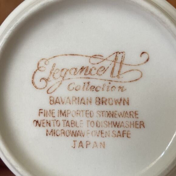 Vintage Elegance Collection “Bavarian Brown” Cup & Saucer, Service for 1 - Picture 4 of 10
